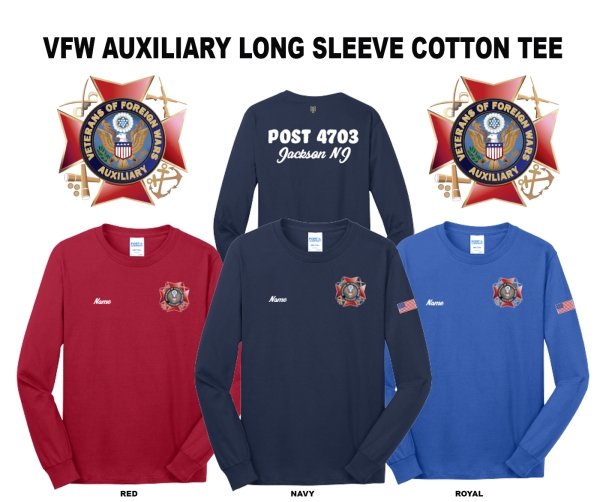 VFW AUXILIARY LONG SLEEVE COTTON TEE COLLECTION by PACER
