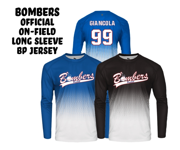 TR BOMBERS 100% SUBLIMATED PERFORMANCE LS BP HEX JERSEY by PACER