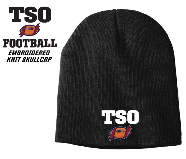 TSO FOOTBALL EMBROIDERED KNIT SKULLCAP by PACER