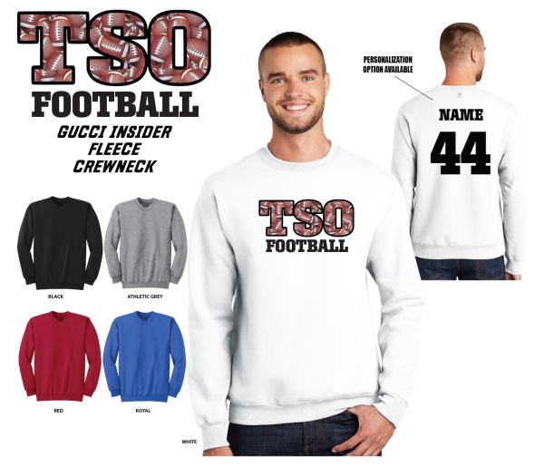 TSO FOOTBALL GUCCI INSIDER CREW NECK FLEECE COLLECTION by PACER