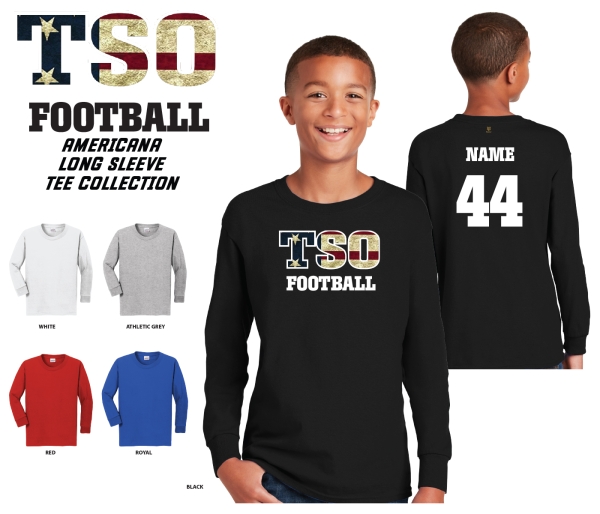 TSO FOOTBALL AMERICANA LONG SLEEVE TEE COLLECTION by PACER
