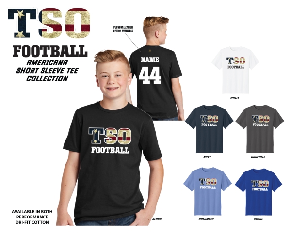 TSO FOOTBALL AMERICANA SHORT SLEEVE TEE COLLECTION by PACER