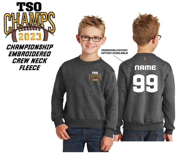 TSO CHAMPIONSHIP EMBROIDERED CREW NECK FLEECE by PACER