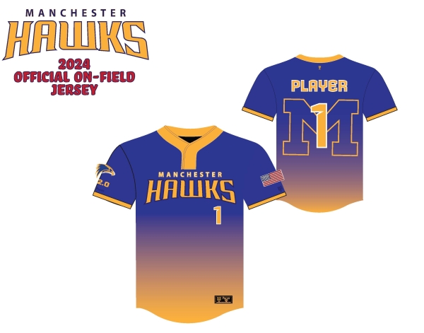 2024 MANCHESTER HAWKS OFFICIAL ON-FIELD ROAD JERSEY by PACER